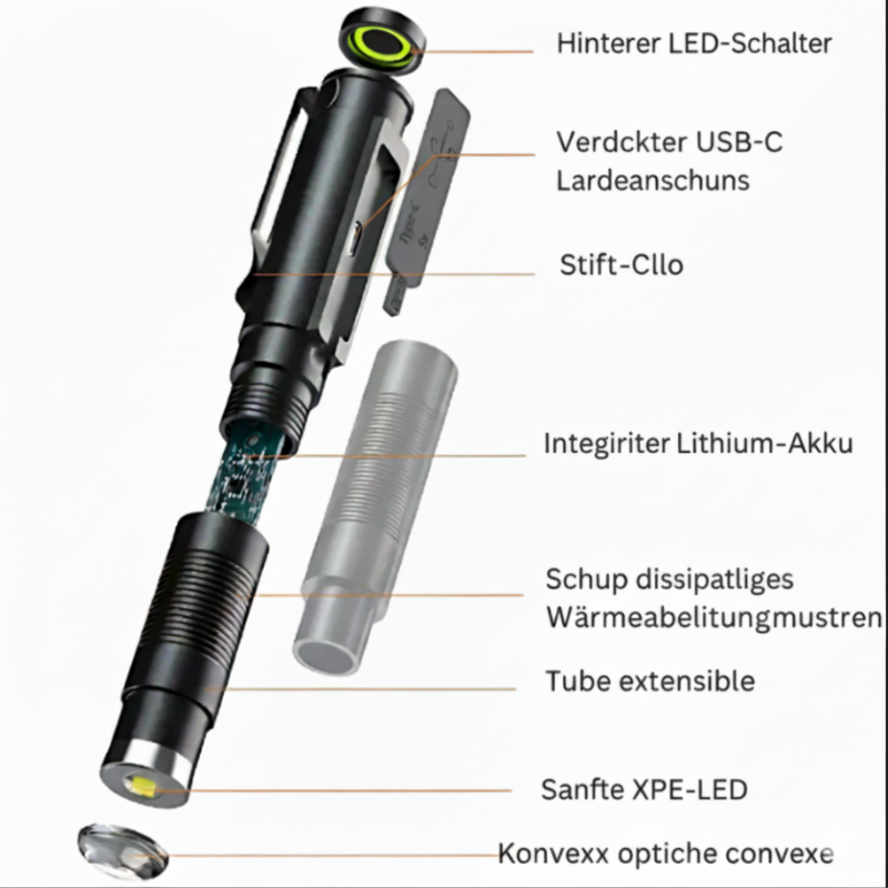 Stift taschenlampe akku