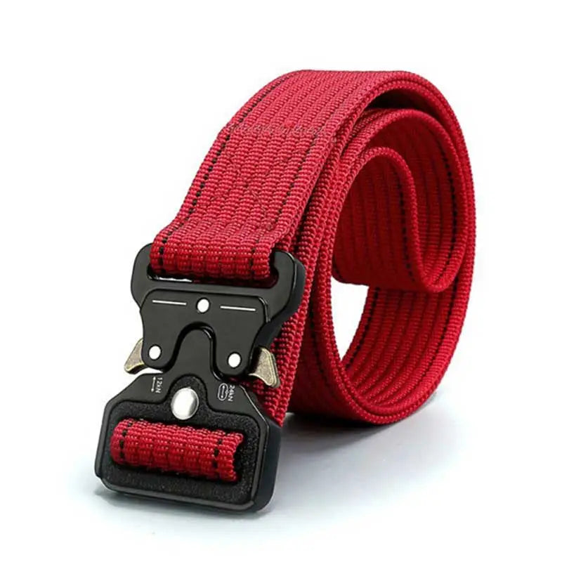 CEINTURE MILITAIRE EN NYLON ROUGE