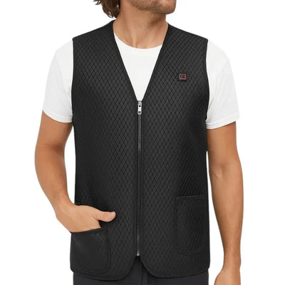 Gilet chauffant homme fibre de carbone
