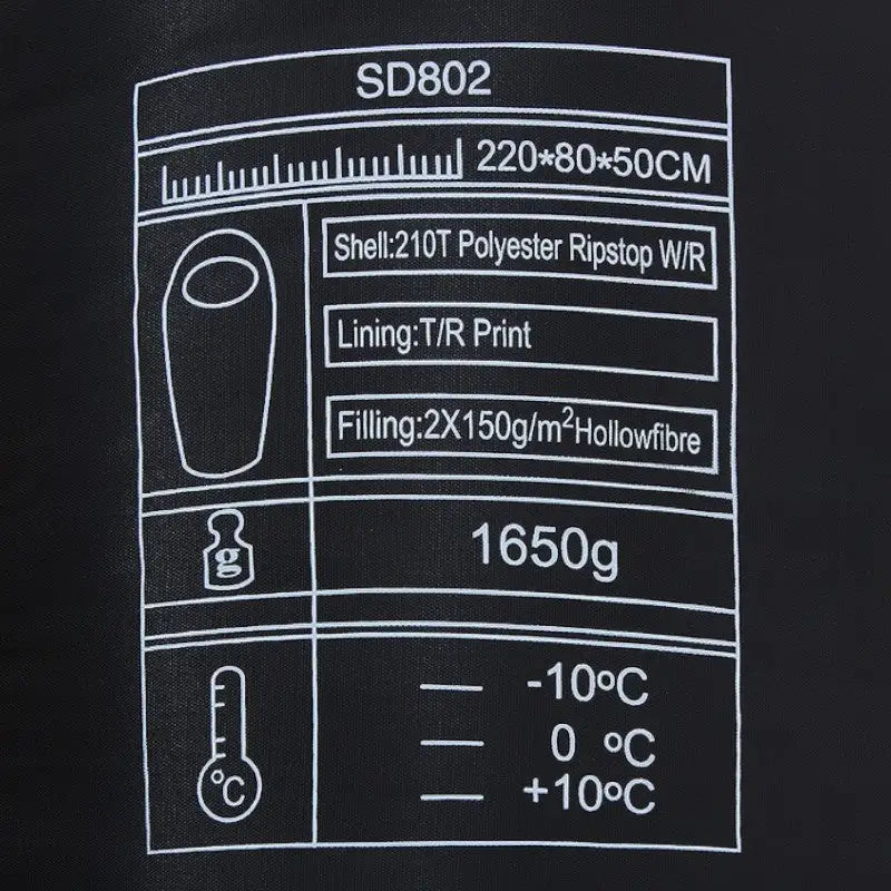 Sac de couchage grand froid -10 dégrés
