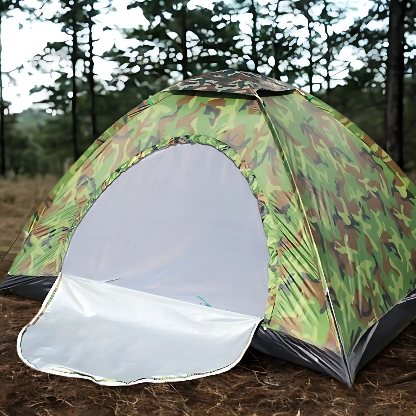 Tente camping camouflage