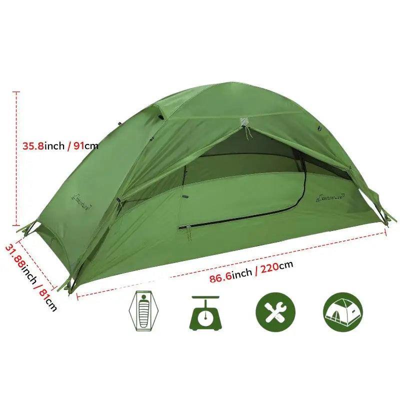 Tente randonnée simple imperméable 2 places