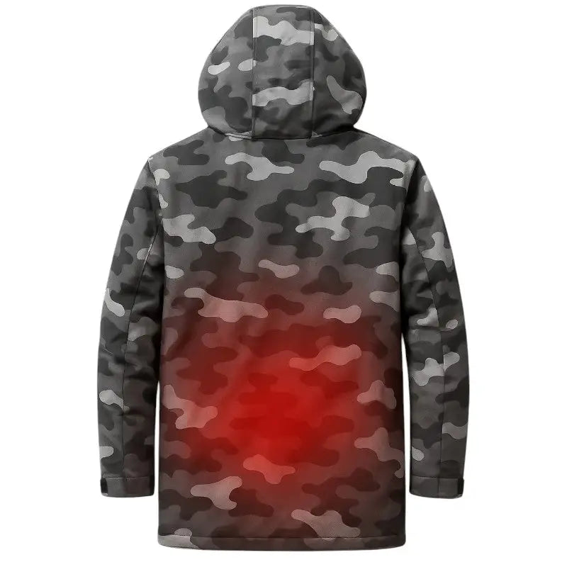 Veste chauffante camouflage multicolore