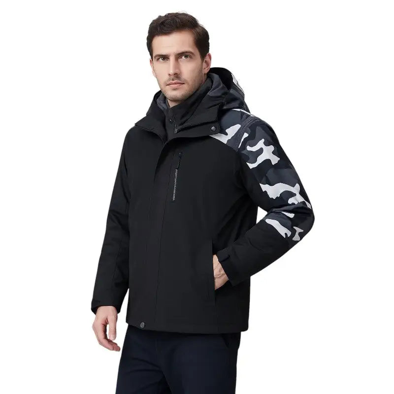 Veste chauffante camouflage multicolore