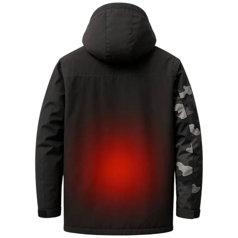 Veste chauffante camouflage multicolore