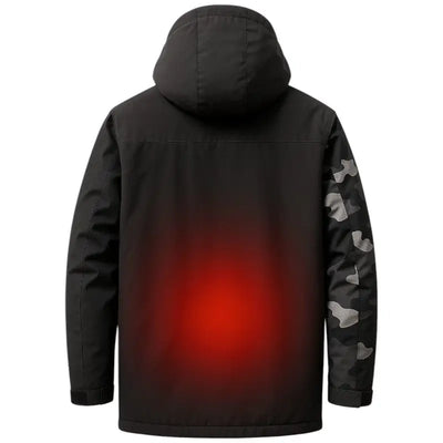 Veste chauffante camouflage multicolore