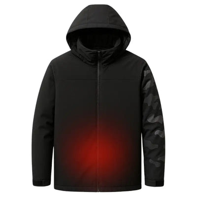 Veste chauffante camouflage multicolore