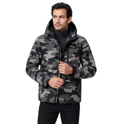Veste chauffante camouflage multicolore