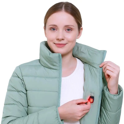 Veste chauffante en coton avec contrôle de température femme