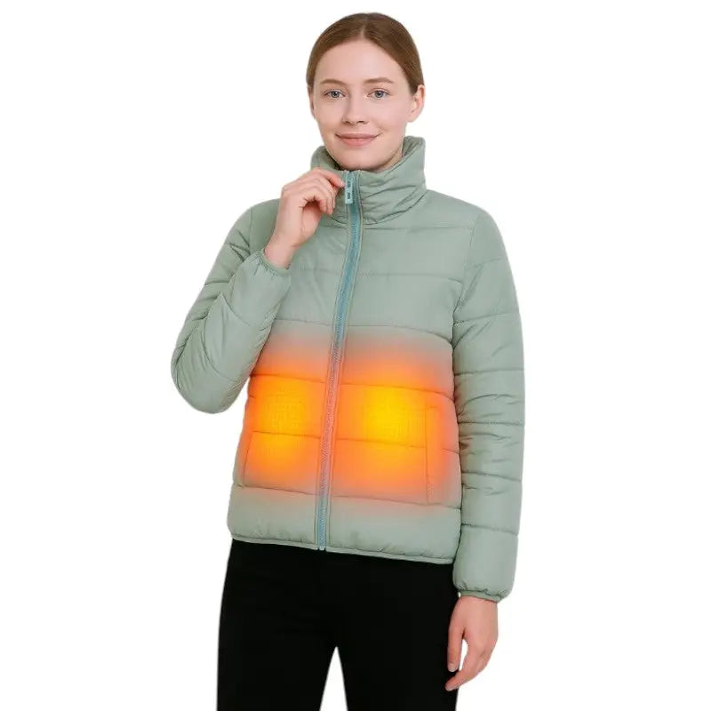 Veste chauffante en coton avec contrôle de température femme