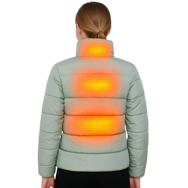 Veste chauffante en coton avec contrôle de température femme