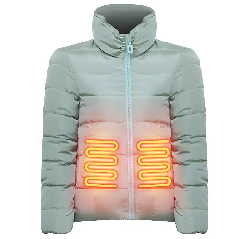 Veste chauffante en coton avec contrôle de température femme