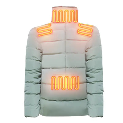 Veste chauffante en coton avec contrôle de température femme