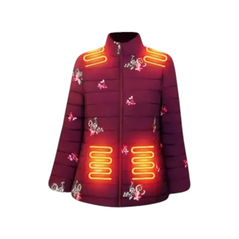 Veste chauffante USB design floral femme