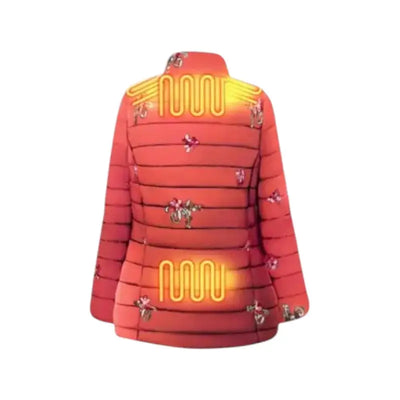 Veste chauffante USB design floral femme