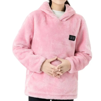 Veste chauffante USB en peluche femme