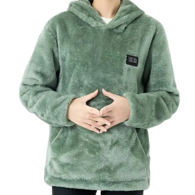 Veste chauffante USB en peluche femme