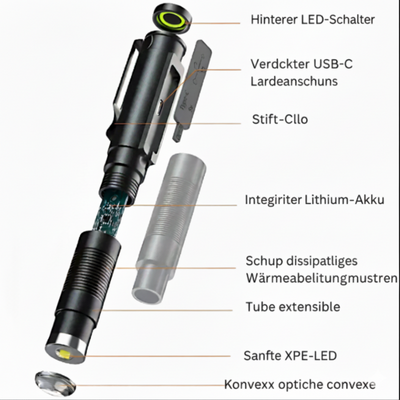 Stift taschenlampe akku