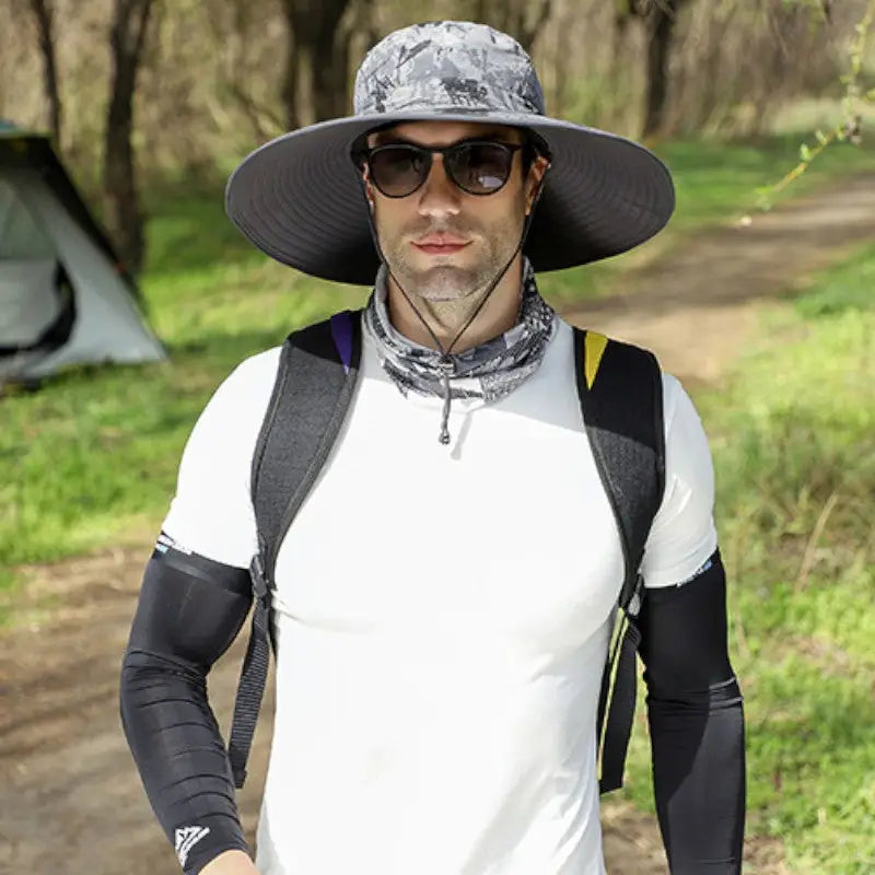 Chapeau de brousse couvre-visage