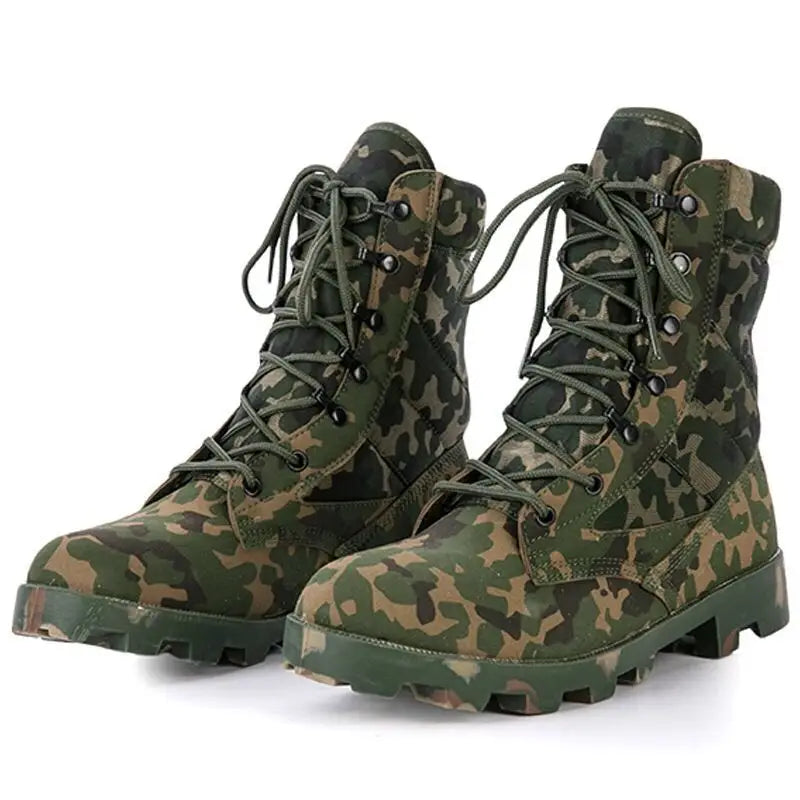 Side zip combat boots