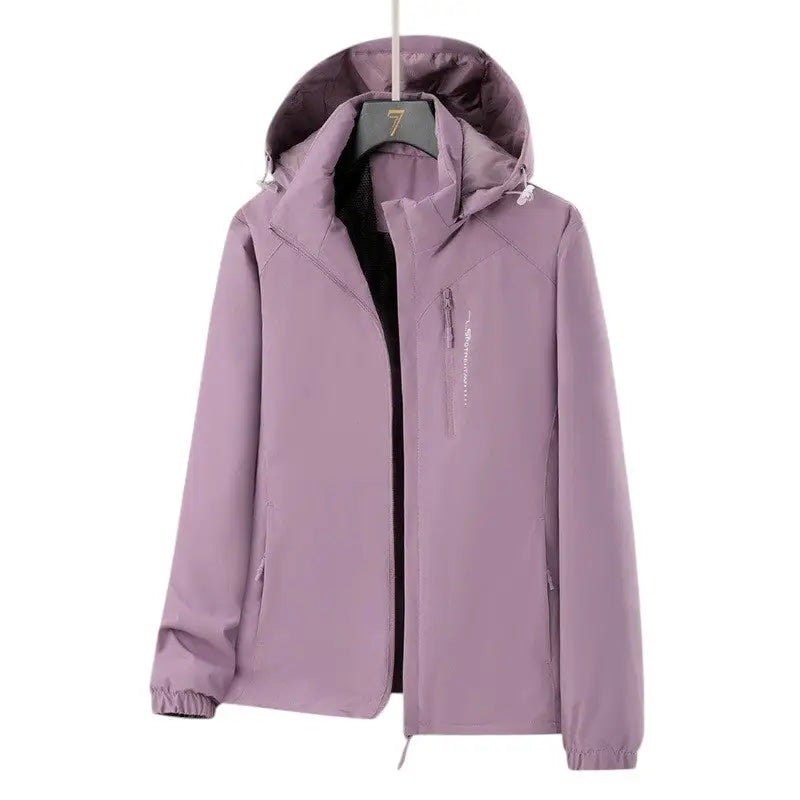 Veste chauffante automne hiver avec capuche amovible femme