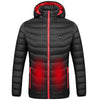 Veste chauffante électrique 5 zones noire et rouge