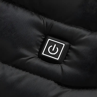 Veste chauffante électrique 5 zones noire et rouge